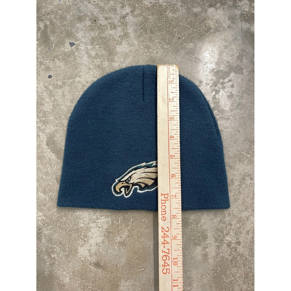 Yupoong Philadelphia Eagles Beanie Hat Mens Midnight Green Knit Cap NFL Logo - Picture 5 of 5
